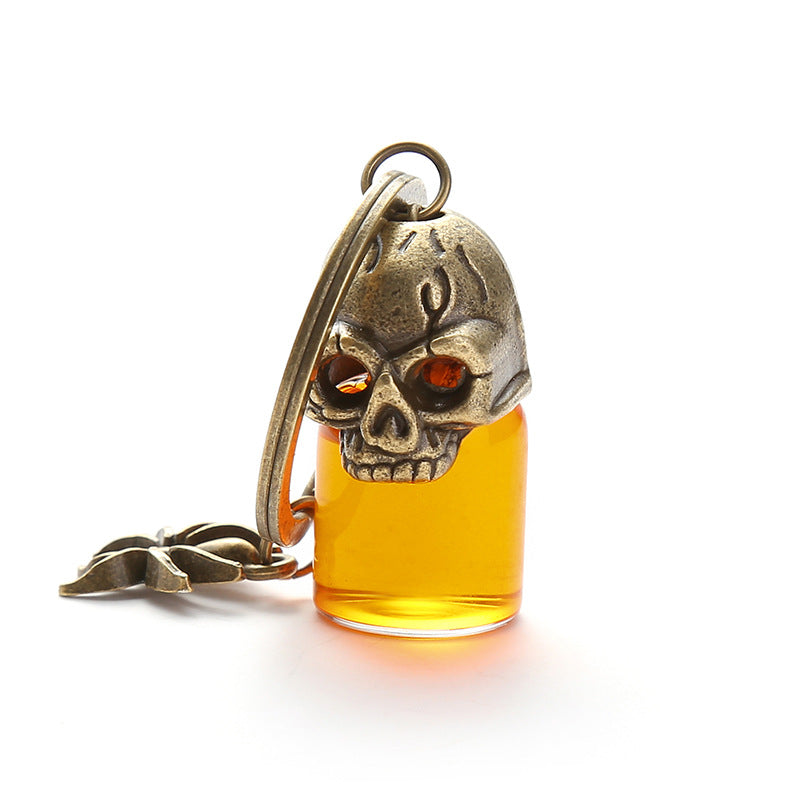 Wholesale Gothic Vintage Blood Bottle Halloween Alloy Keychain